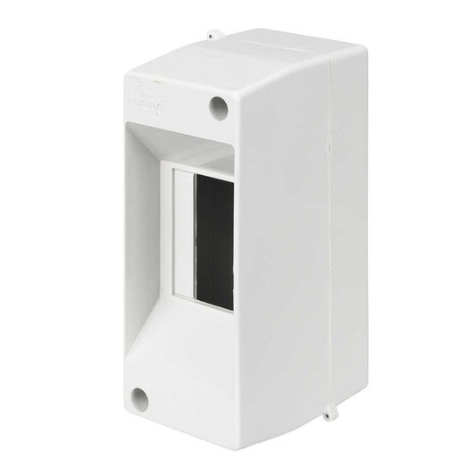 MCG 1 or 2 Module IP40 Open Front Enclosure with Moulded DIN Rail