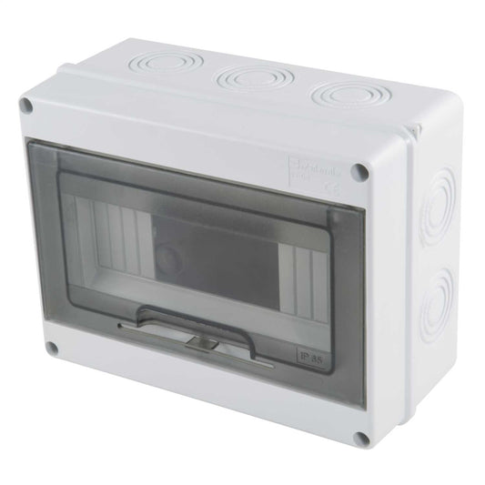 MCG 8 Module Insulated Enclosure with Access Window and DIN Rail