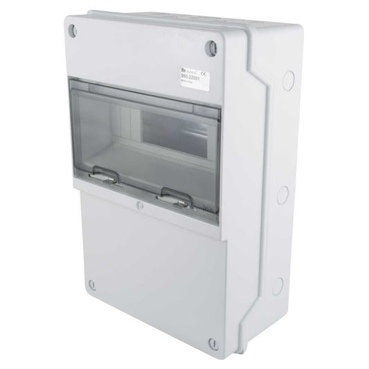 MCG 12 Module Enclosure with Clear Opening Cover and DIN Rail