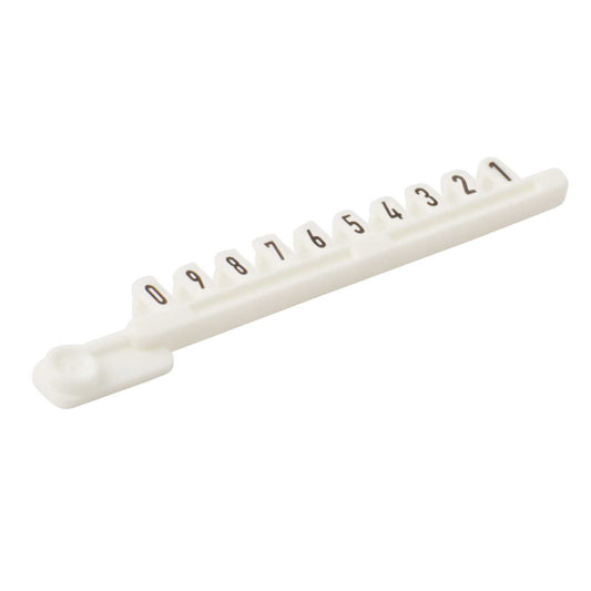 Wieland Numbered Marker Strips for Wieland Terminals "0-9" (Pack of 25 Strips)