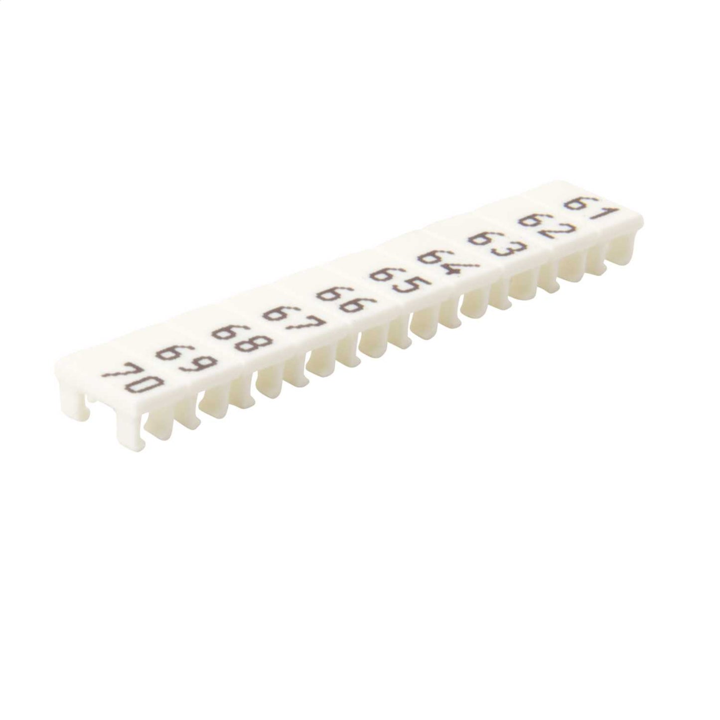 Wieland Numbered Marker Strips for WK2.5U Terminals "61-70" (Pack of 25)