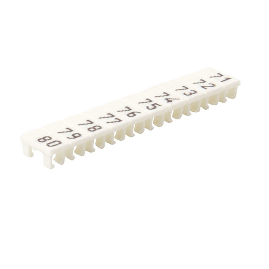 Wieland Numbered Marker Strips for WK2.5U Terminals "71-80" (Pack of 25)