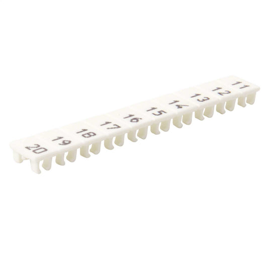Wieland Numbered Marker Strips for WK4U Terminals "11-20" (Pack of 25)