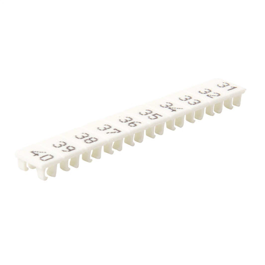 Wieland Numbered Marker Strips for WK4U Terminals "31-40" (Pack of 25)