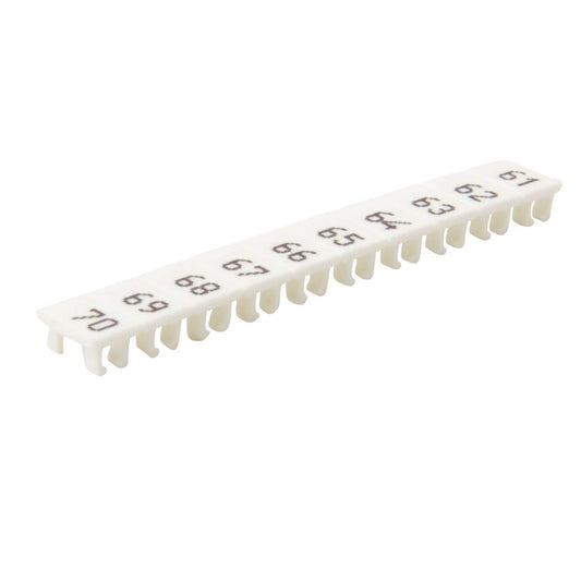 Wieland Numbered Marker Strips for WK4U Terminals "61-70" (Pack of 25)