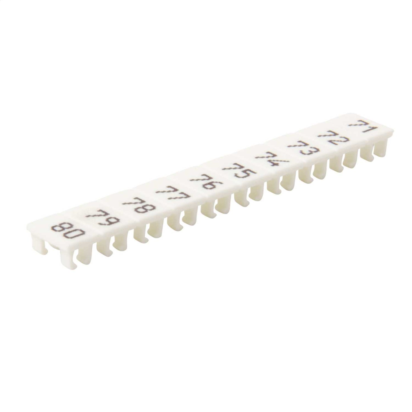 Wieland Numbered Marker Strips for WK4U Terminals "71-80" (Pack of 25)