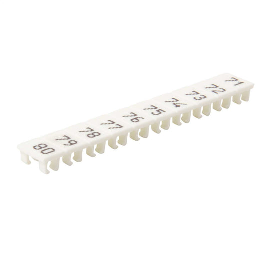 Wieland Numbered Marker Strips for WK4U Terminals "71-80" (Pack of 25)