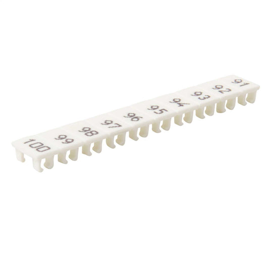 Wieland Numbered Marker Strips for WK4U Terminals "91-100" (Pack of 25)