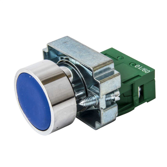 MCG Flush Momentary 1 NO Pushbutton Blue