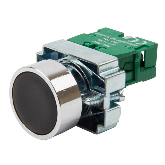 MCG Flush Momentary 1 NO Pushbutton Black