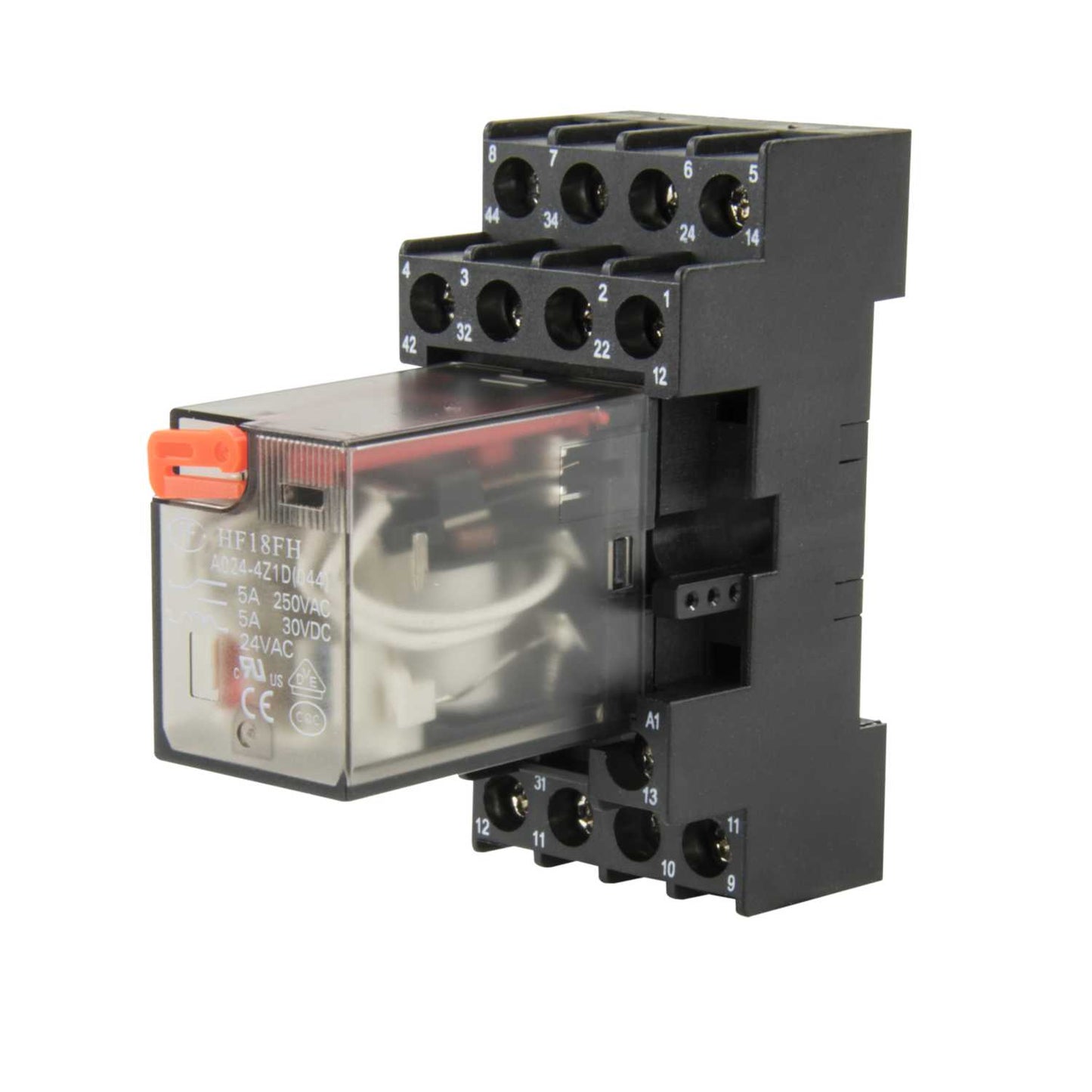 Crompton 14 Pin 24V AC 5A 4 Pole Changeover Miniature Plug In Relay with Base