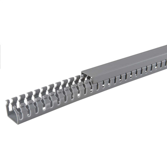 MCG 25mm x 25mm Open Slotted Trunking Grey (2m Length)