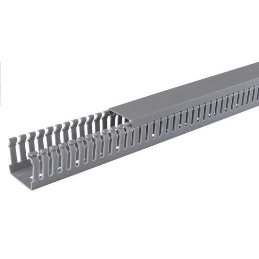 MCG 40mm x 40mm Open Slotted Trunking Grey (2m Length)