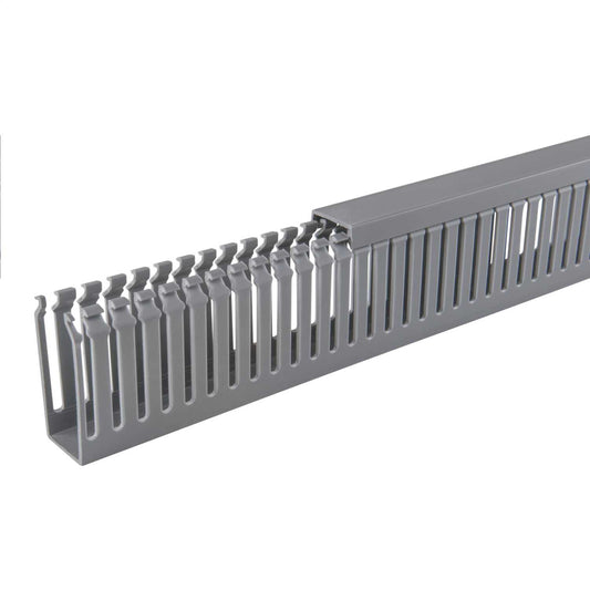 MCG 60mm x 25mm Open Slotted Trunking Grey (2m Length)
