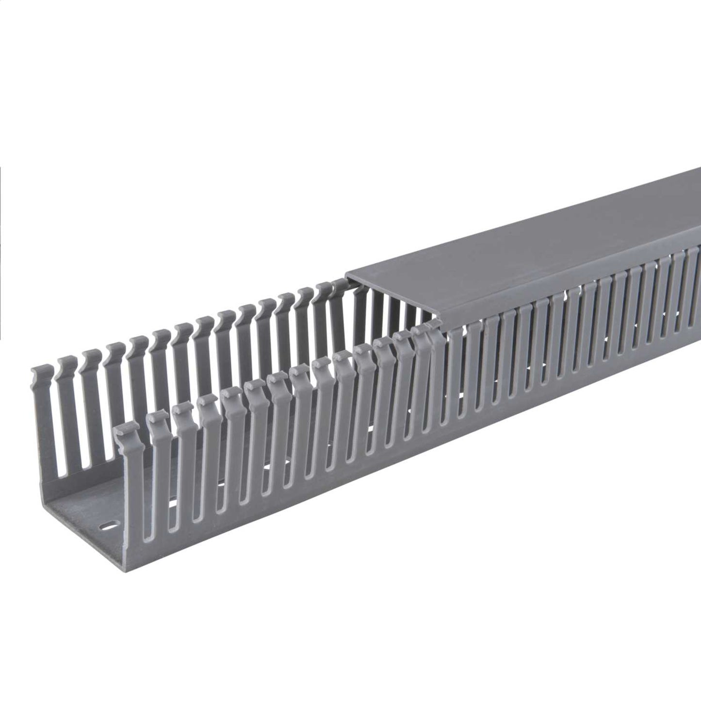 MCG 60mm x 60mm Open Slotted Trunking Grey (2m Length)