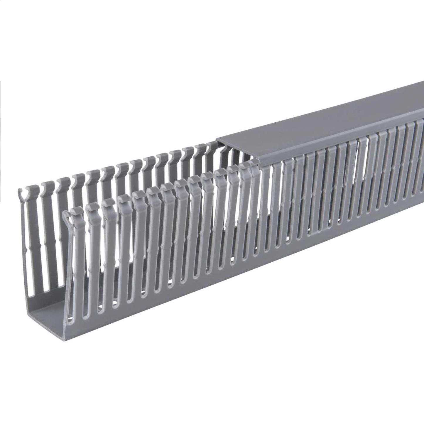 MCG 80mm x 40mm Open Slotted Trunking Grey (2m Length)