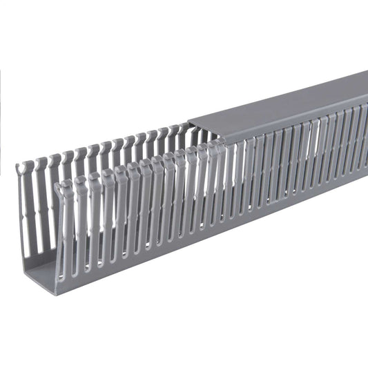 MCG 80mm x 40mm Open Slotted Trunking Grey (2m Length)
