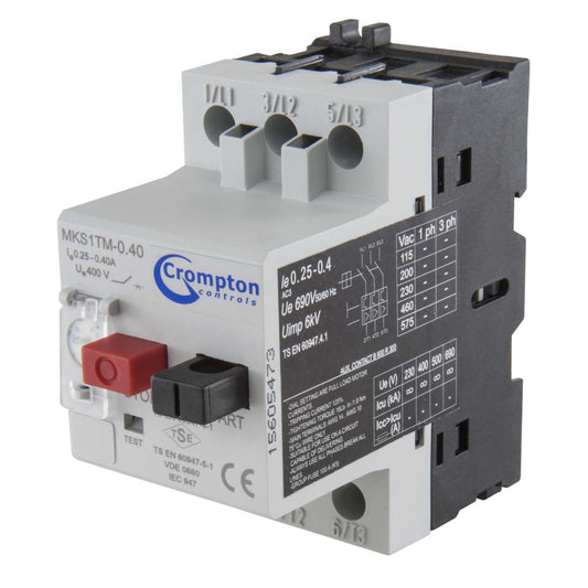 Crompton 0.25 - 0.40A Manual Motor Starter