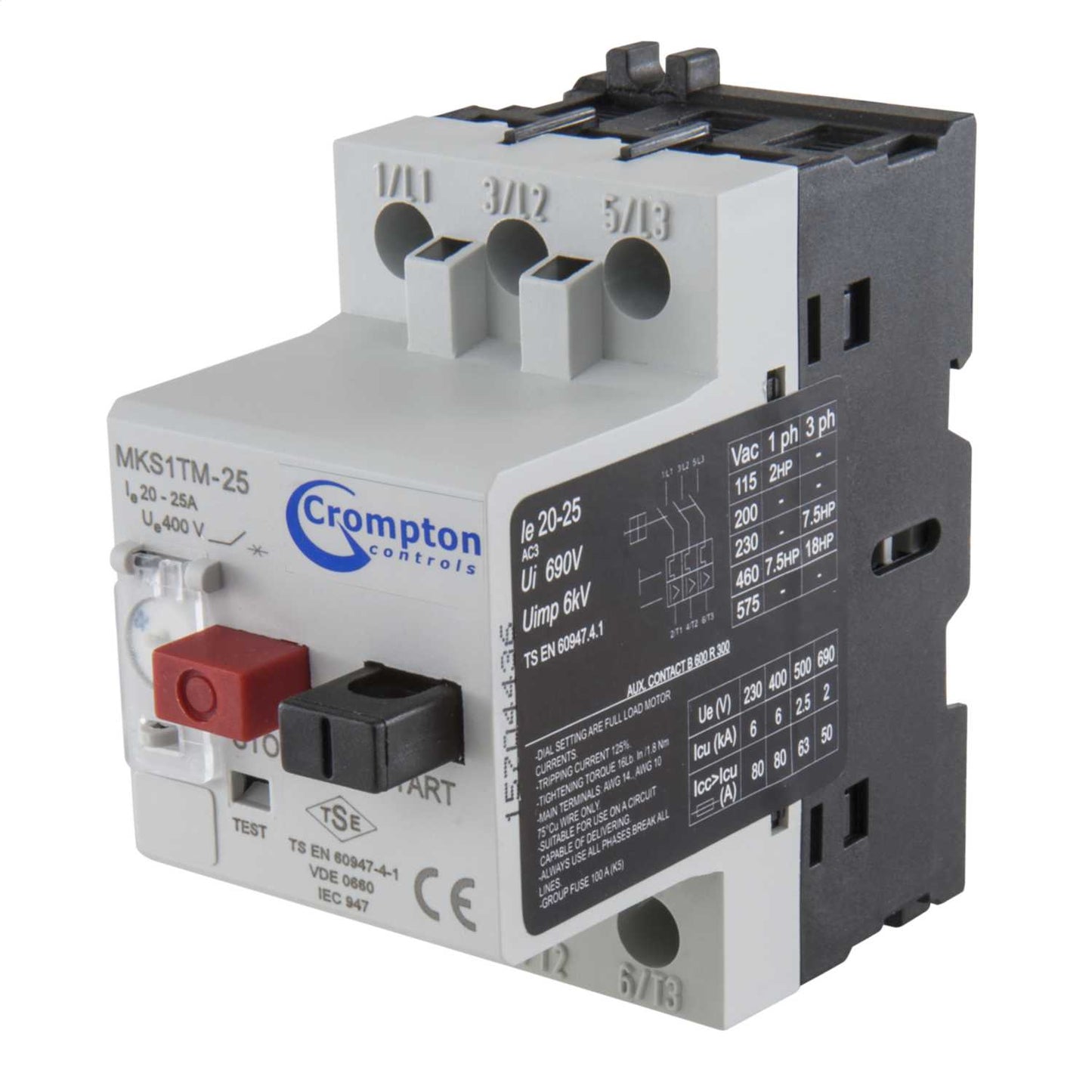 Crompton 20 - 25A Manual Motor Starter