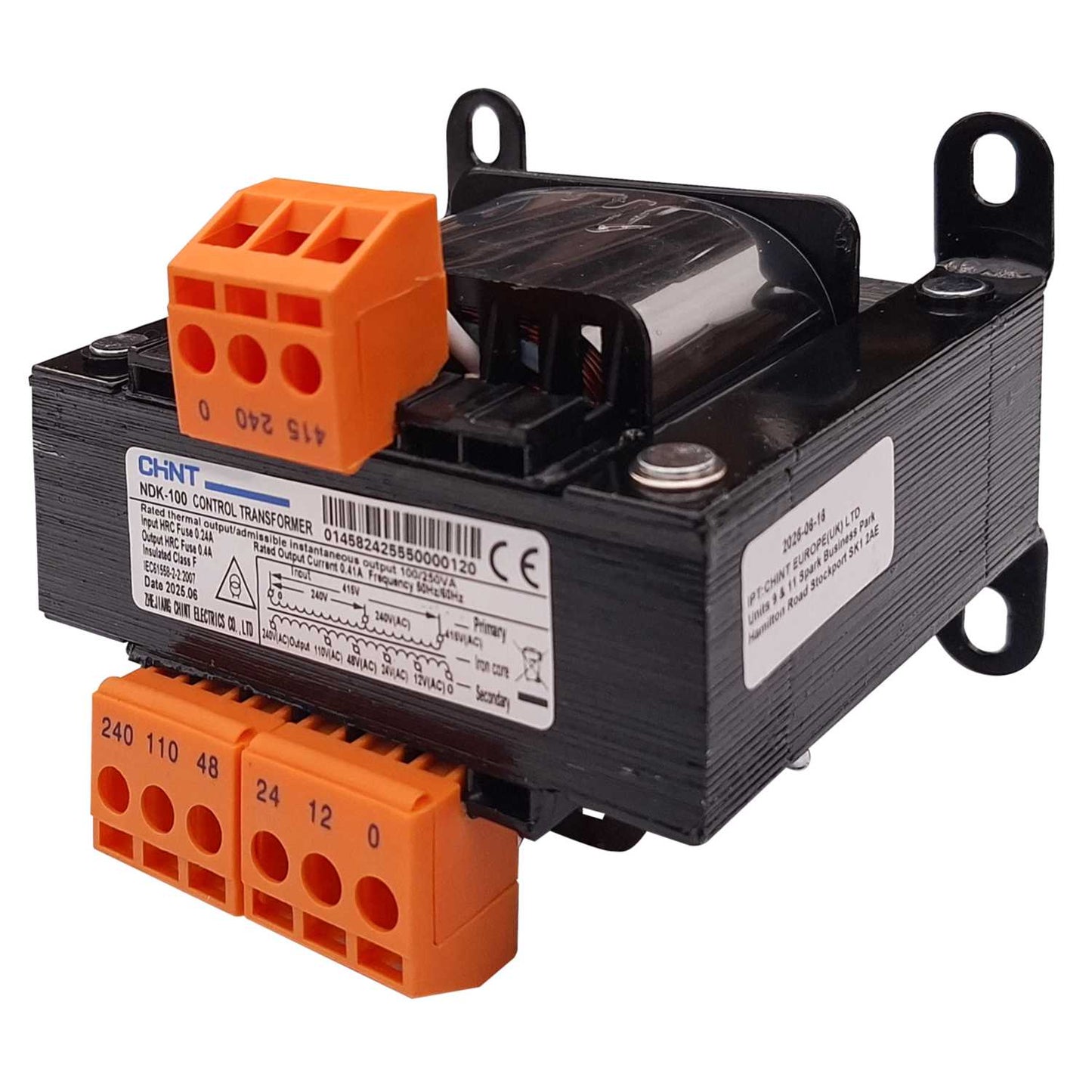 MCG 230V / 415V Input to 12V / 230V Output 100VA Panel Transformer