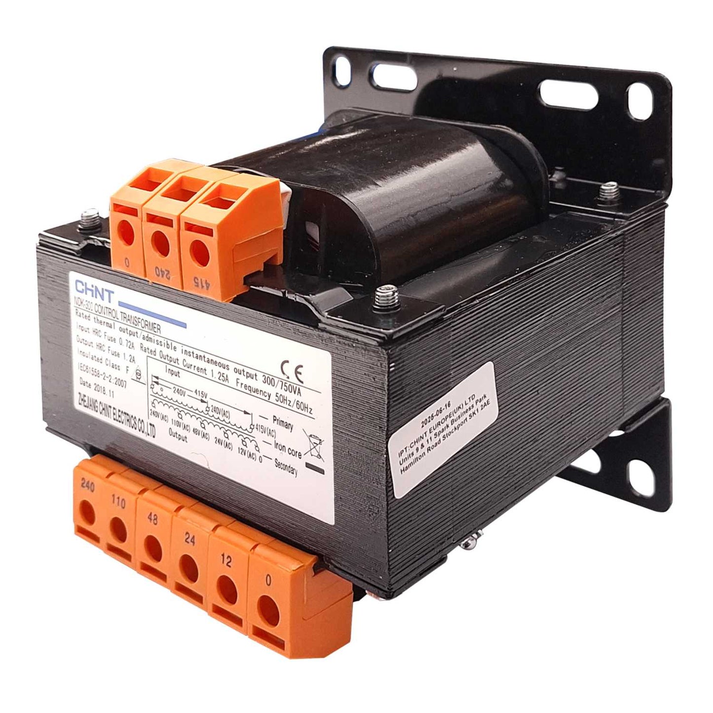 MCG 230V / 415V Input to 12V / 230V Output 300VA Panel transformer