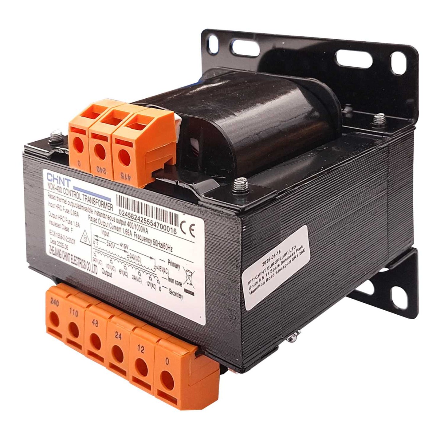 MCG 230V / 415V Input to 12V / 230V Output 400VA Panel Transformer
