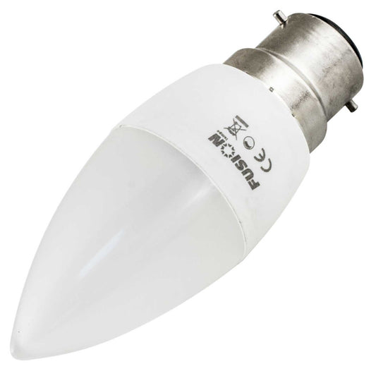 Fusion 5W BC LED Dimmable Candle Lamp 2700K