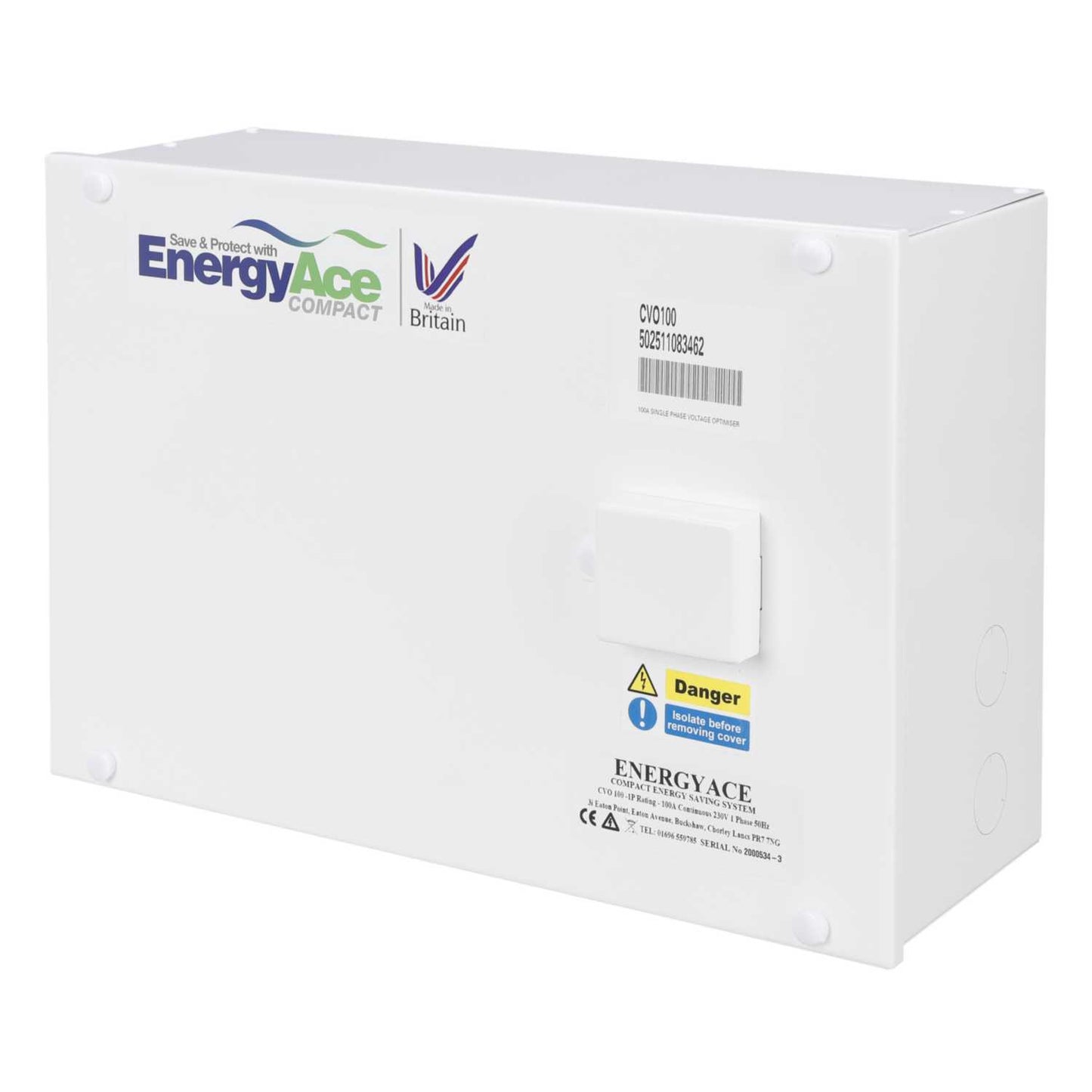 EnergyAce 100A Single Phase Compact Voltage Optimiser