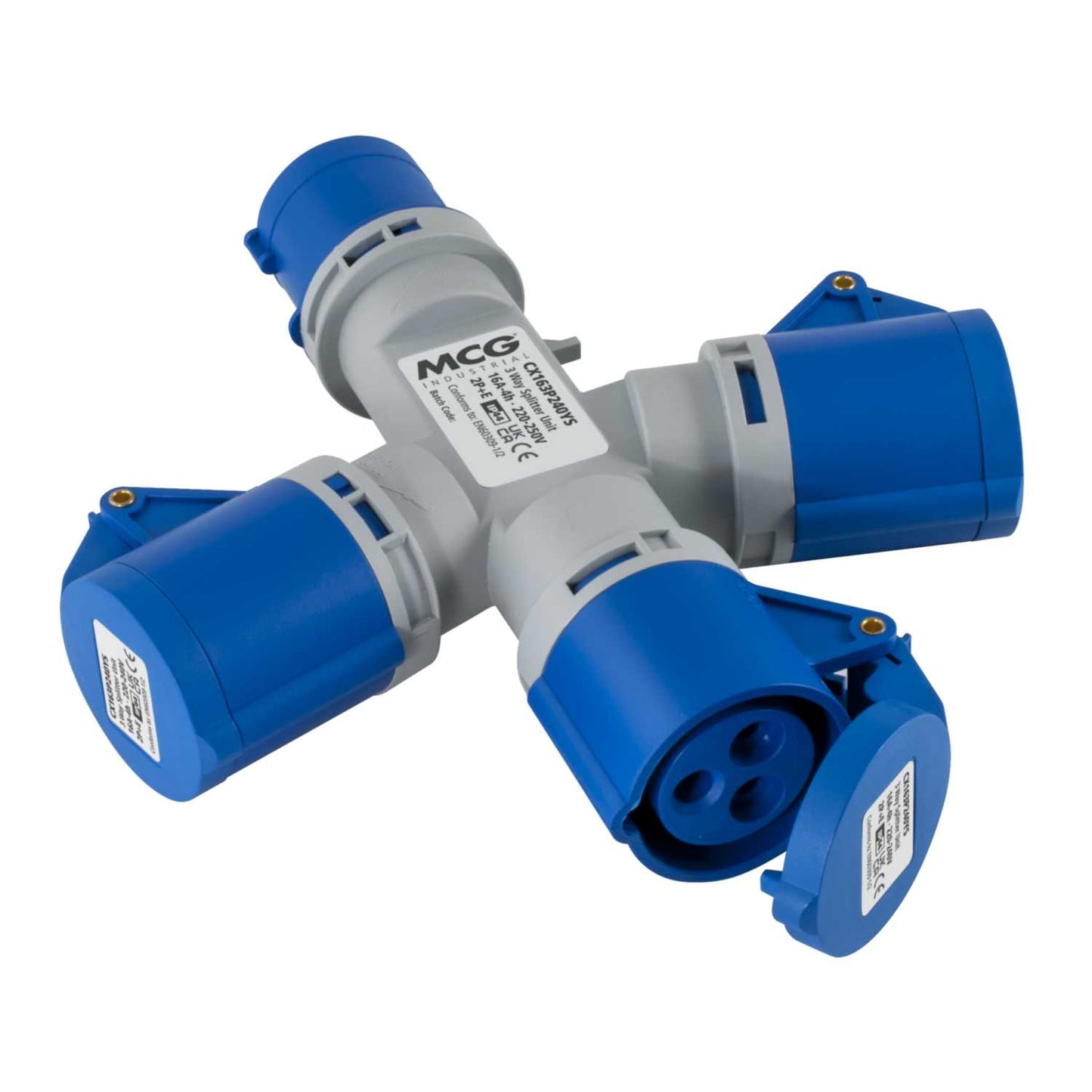 MCG 16A 2 P+E 230V 3 Way Y Splitter IP44