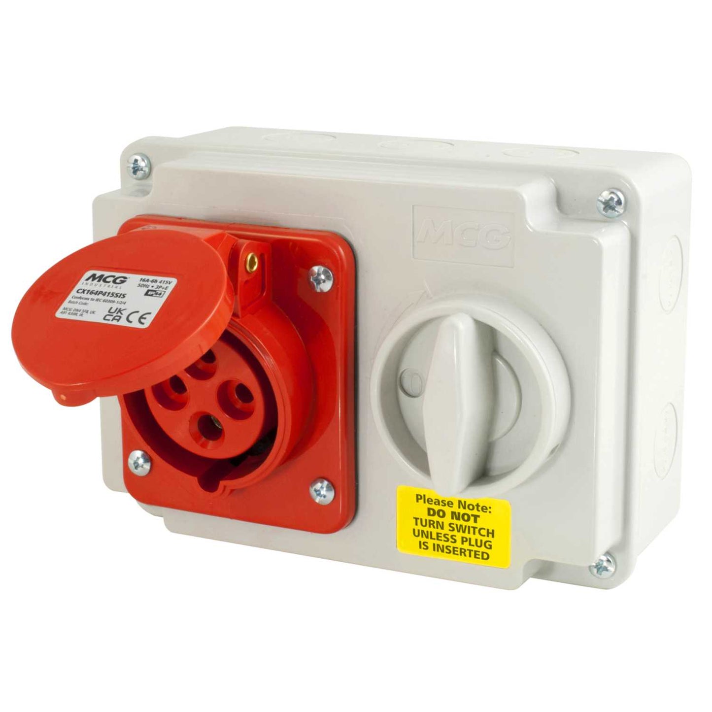 MCG 16A 3P+E 415V Interlocked Switched Socket IP44