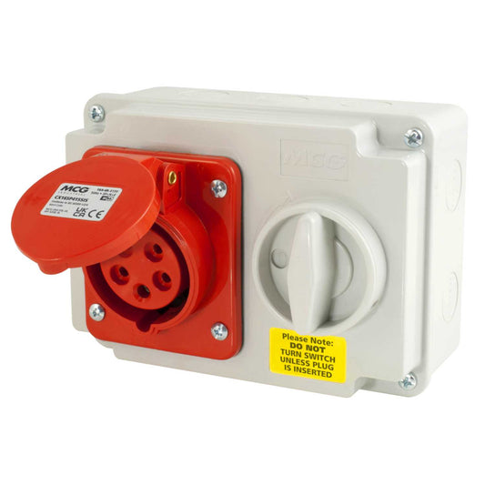 MCG 16A 3P+N+E 415V Interlocked Switched Socket IP44