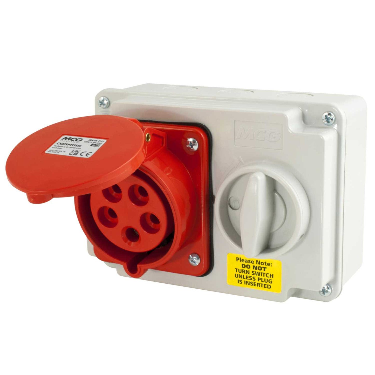 MCG 32A 3P+N+E 415V Interlocked Switched Socket IP44