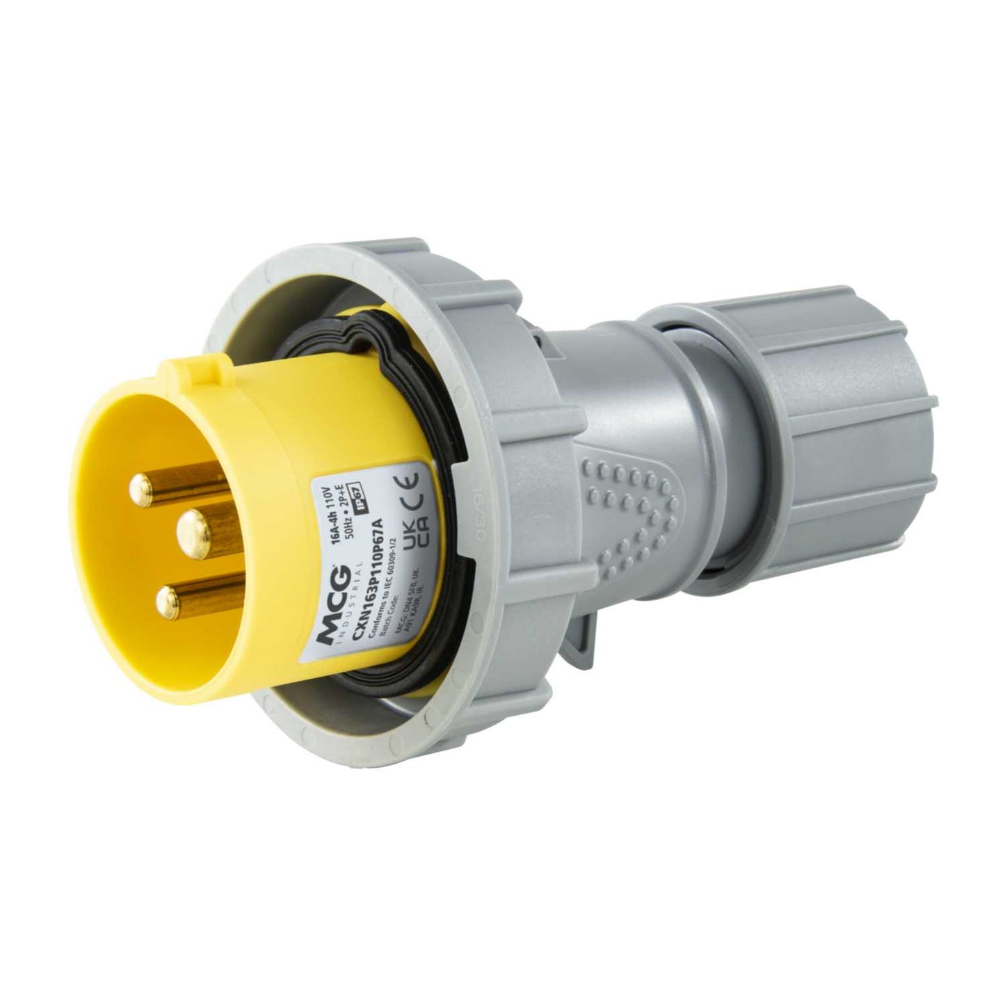 MCG 16A 2P+E 110V Plug IP67