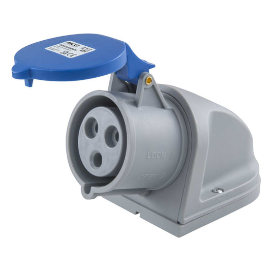 MCG 32A 2P+E 230V Wall Socket IP44 with 25mm Gland
