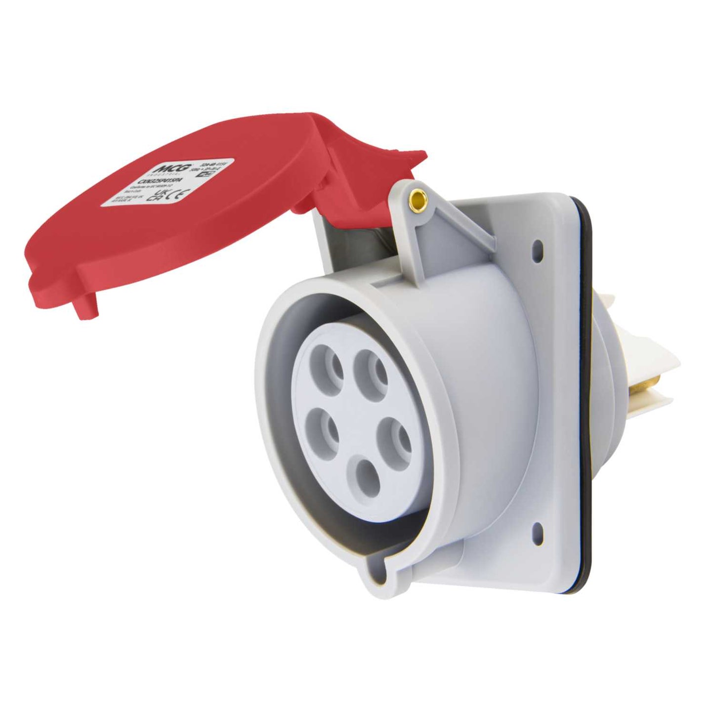 MCG 32A 3P+N+E 415V Panel Mounted Socket IP44