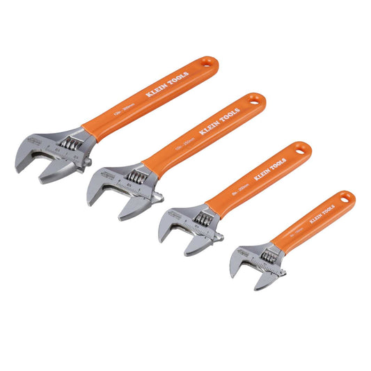 Klein Extra-Capacity Adjustable Wrench Set (4 Piece)