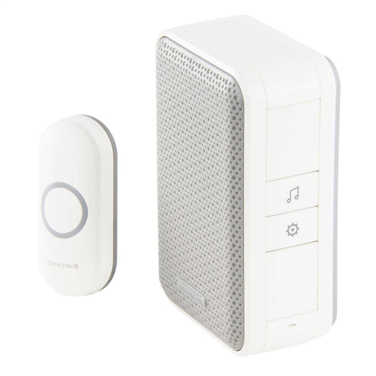 Honeywell Home 150m Wireless Portable Door Chime Kit 4 Tunes White