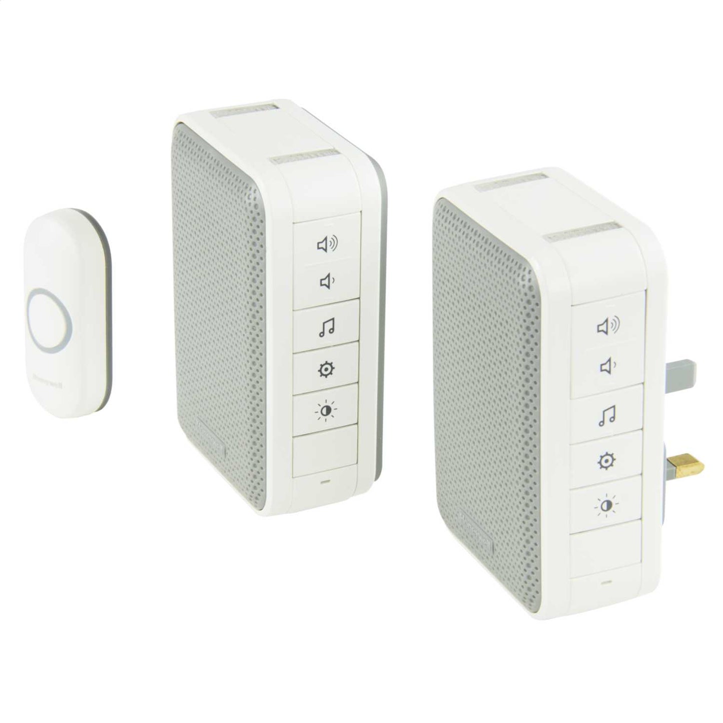 Honeywell Home 150m Wireless Home and Garden Door Chime Kit 2 Chimes 6 Tunes LED White