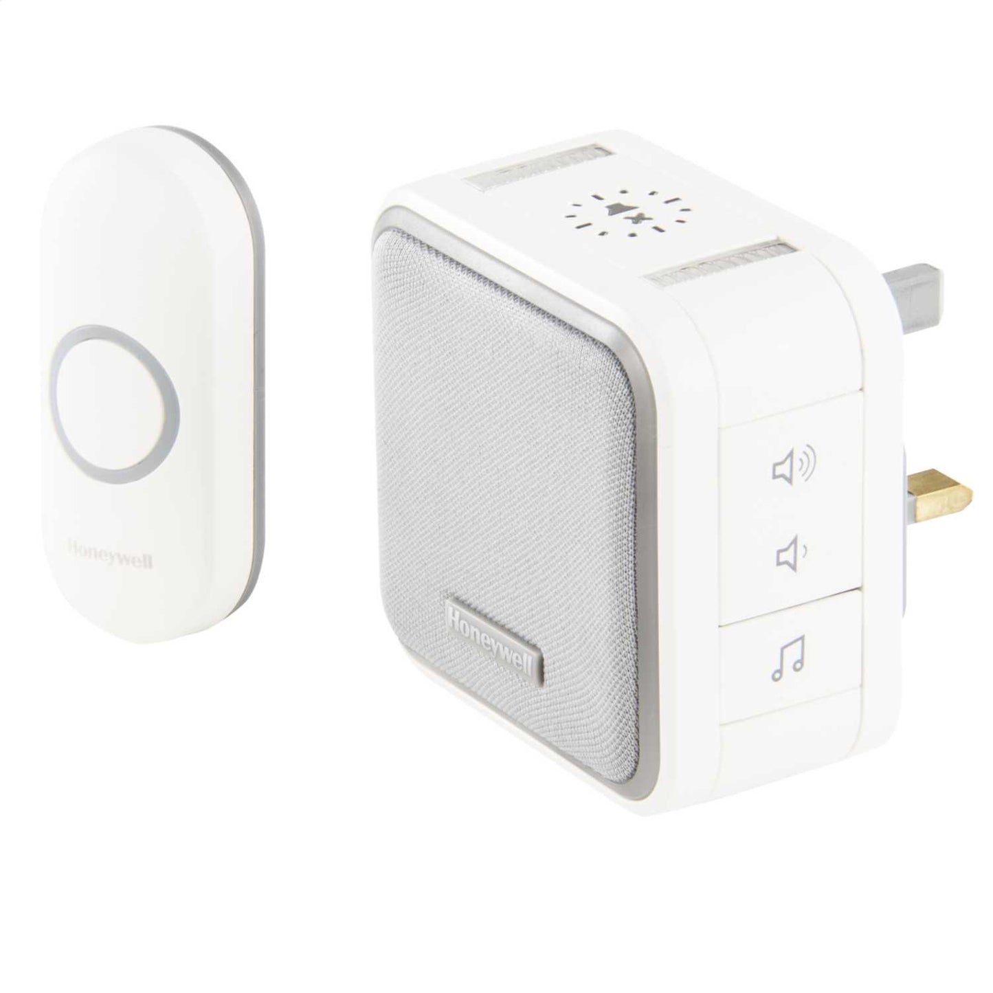 Honeywell Home 150m Wireless Plug In Micro Door Chime Kit 6 Tunes Halo LED White