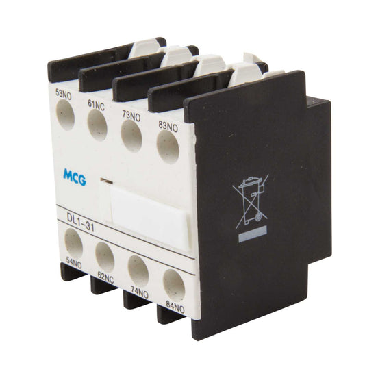 MCG Top Mount Auxiliary 3 NO and 1 NC 10A Rated