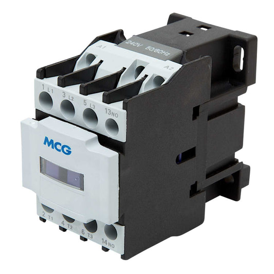 MCG 9.3kW Contactor 3 NO Contacts 240V Coil 1 NO Auxiliary