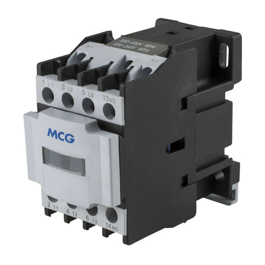 MCG 4kW Contactor 3 NO Contacts 240V Coil 1 NO Auxiliary