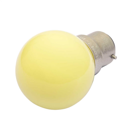 Crompton 15W BC 45mm Golf Ball Lamp Yellow