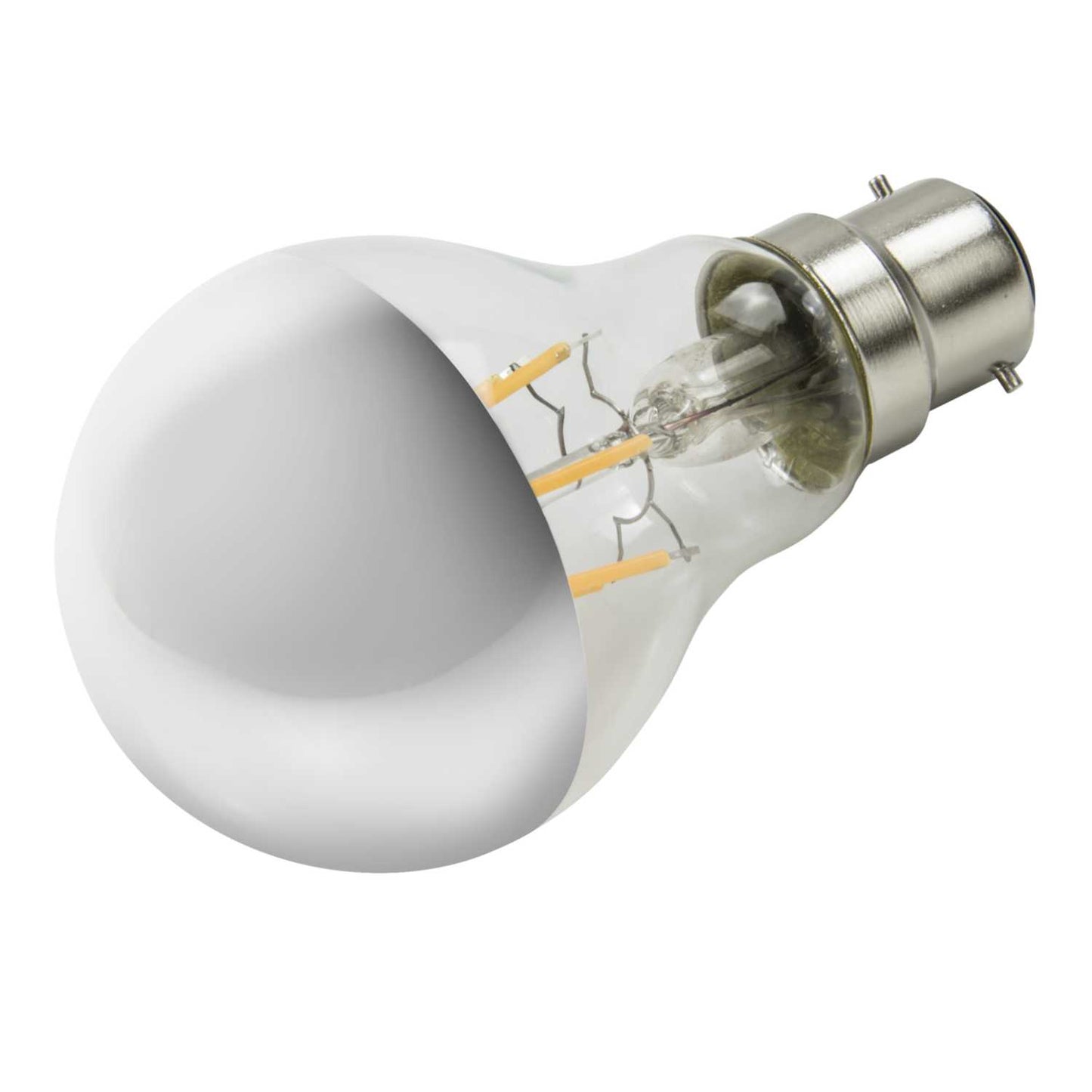 Fusion 6W BC LED Non Dimmable Filament GLS Lamp Crown Silver 2700K