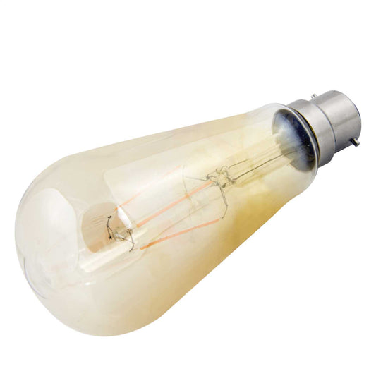 Fusion 4W BC LED Filament Vintage ST64 Squirrel Cage Lamp Amber 2200K