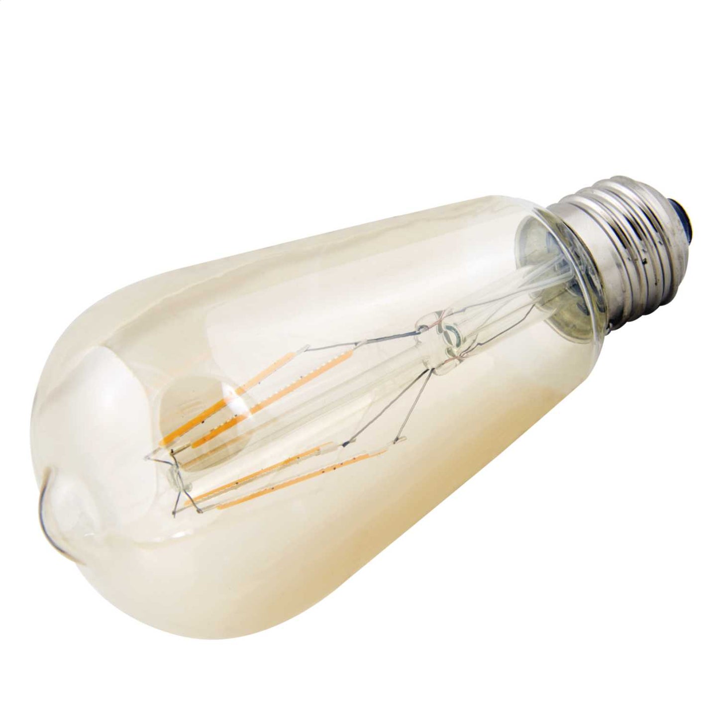 Fusion 4W ES LED Dimmable Filament Vintage ST64 Squirrel Cage Lamp Amber 2200K