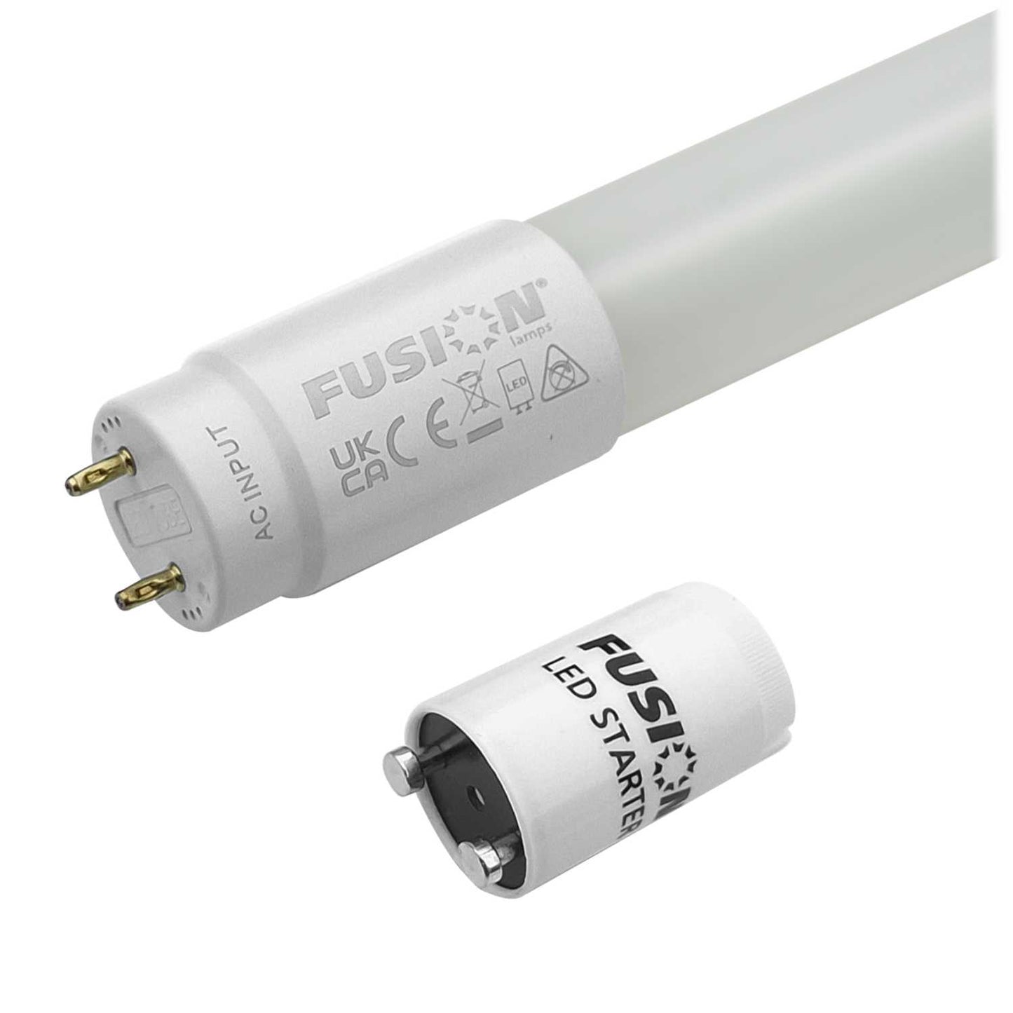 Fusion 9W T8 2ft LED Non Dimmable Glass Tube 4000K