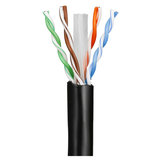 Emitex CAT6 U/UTP Unshielded Twisted Pair External Duct Cable Black 305m
