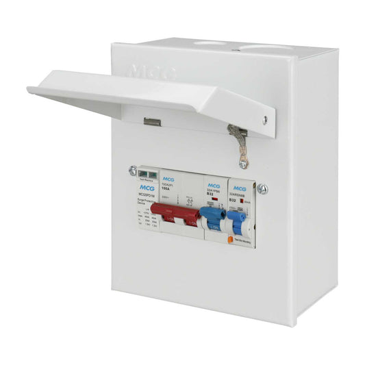 MCG EV EV Metal Clad Distribution Board with 32A B Curve MCB and Rcbo and Type 2 SPD