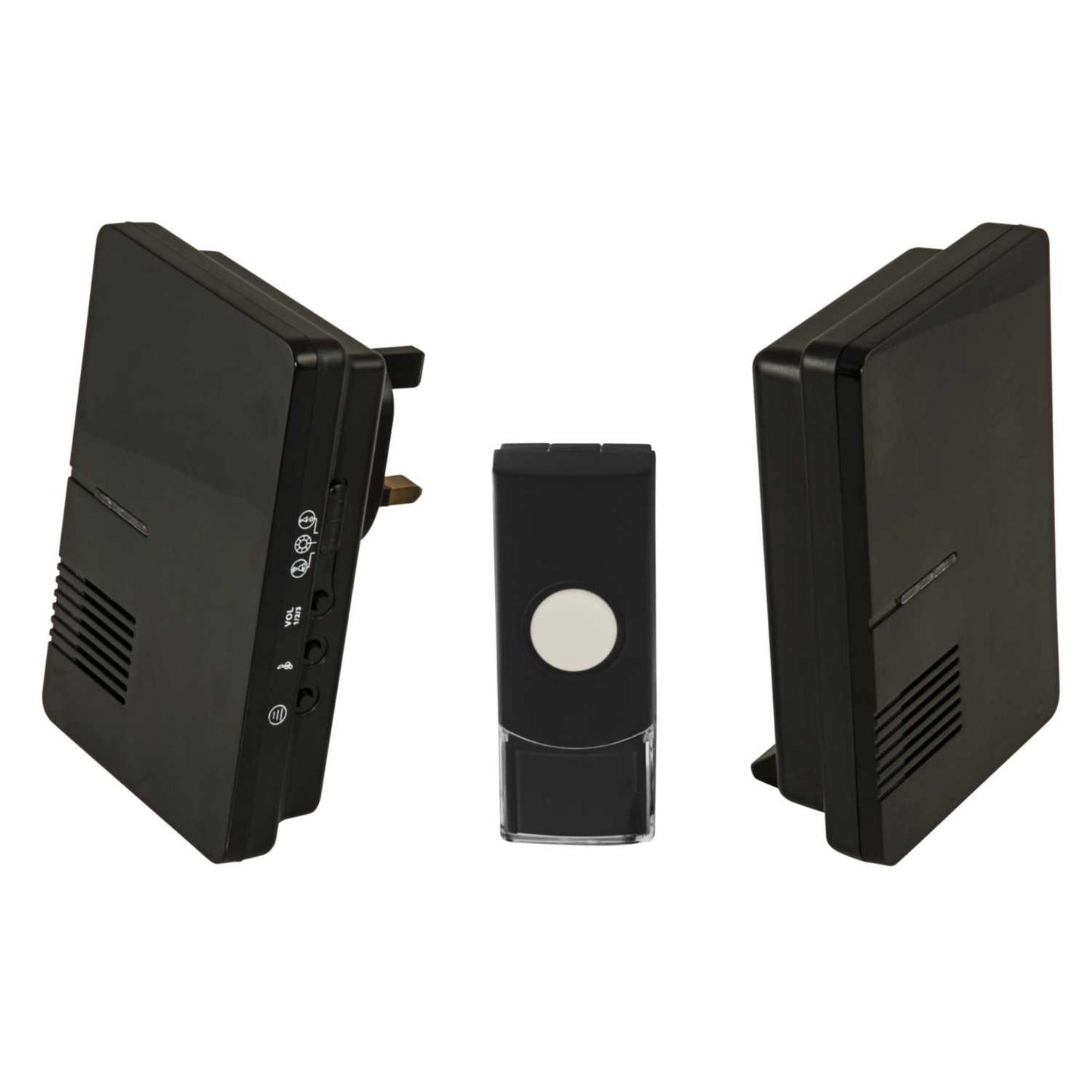 F4P 300m Wireless Home and Garden Door Chime Kit Black